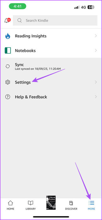 settings-kindle-app-475x1024-1 أفضل 4 إصلاحات لعدم مزامنة كتب Kindle بين الأجهزة