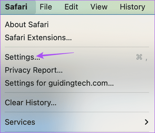 settings-safari-mac-2 أفضل 7 إصلاحات لعدم عمل وضع القارئ في Safari