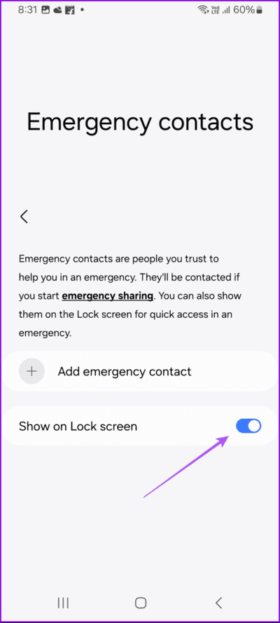 show-emergency-contacts-on-lock-screen-samsung-692x1536-1 كيفية إضافة وإدارة المعلومات الطبية على هواتف Samsung Galaxy