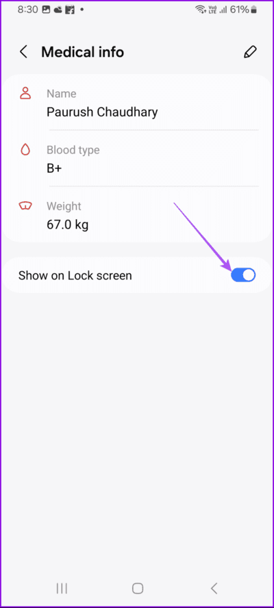 show-medical-info-on-lock-screen-samsung-692x1536-1 كيفية إضافة وإدارة المعلومات الطبية على هواتف Samsung Galaxy