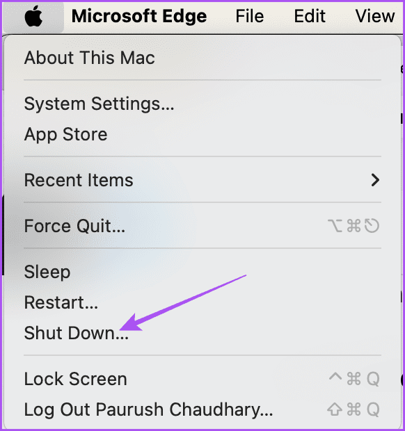 shut-down-mac-4 أفضل 4 إصلاحات لمشكلة "تم تكوين هذه الإعدادات بسبب خطأ في الملف الشخصي" على Mac
