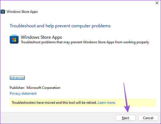start-windows-app-troubleshooter-windows أفضل 9 إصلاحات لعدم تشغيل مقاطع فيديو Apple Music على iPhone وiPad وMac وWindows