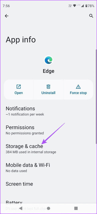 storage-and-cache-edge-android-463x1024-1 أفضل 6 إصلاحات لعدم عمل Microsoft Edge على iPhone وiPad وMac