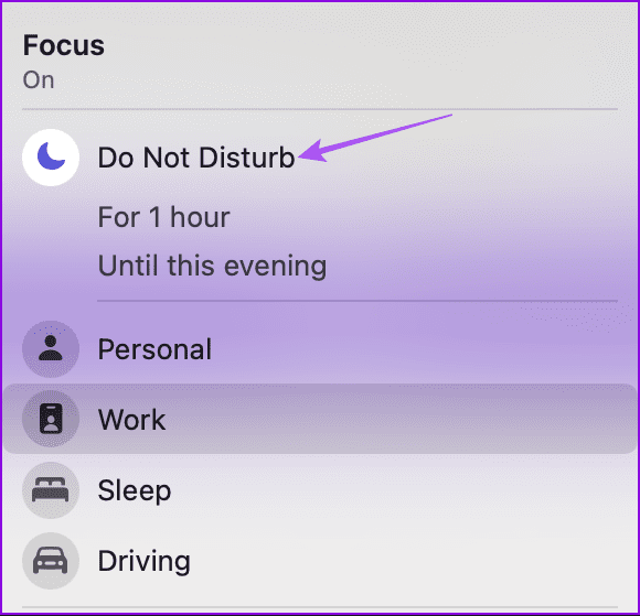 turn-off-do-not-disturb-on-mac أفضل 5 إصلاحات لعدم عمل إشعارات تطبيق Podcast على iPhone وiPad وMac