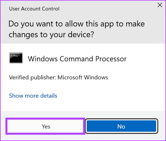 uac-window-cmd-2 أفضل 7 إصلاحات لخطأ "توقف المضيف الأصلي عن العمل" في Windows 11