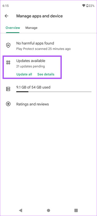 updates-play-store-android-462x1024-2 أفضل 5 إصلاحات لعدم عمل تطبيق الآلة الحاسبة على iPhone وAndroid