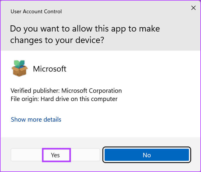 user-account-control-window-6 أفضل 8 إصلاحات لمشكلة "NSIS "Error Launching Installer في Windows 10 و11