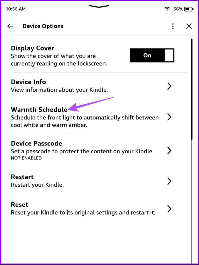 warmth-schedule-kindle-768x1023-1 كيفية استخدام الضوء الدافئ على جهاز Amazon Kindle