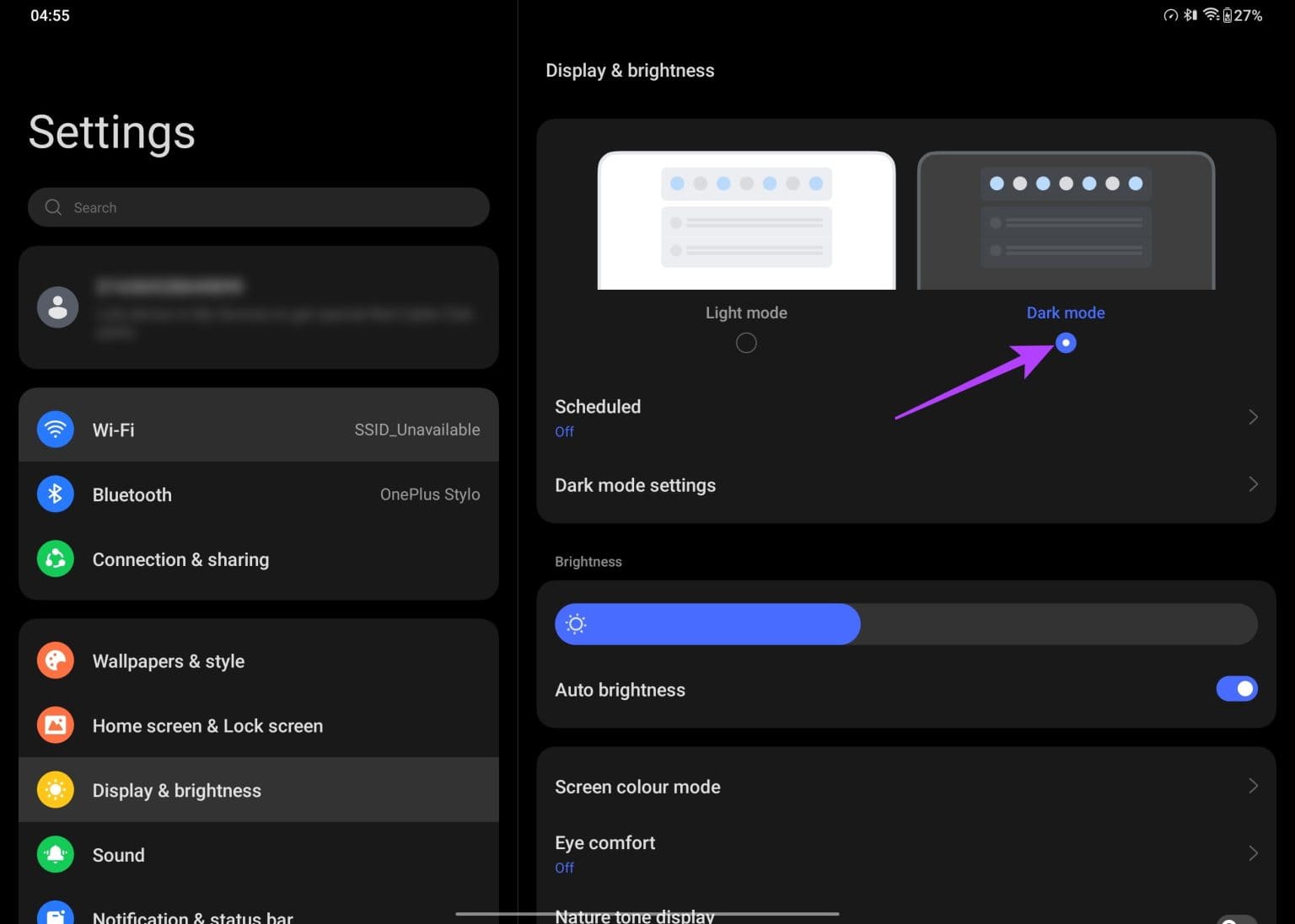 1.-Customize-Dark-Mode-Image-2-1536x1097-1 11 من أفضل النصائح والحيل لـ OnePlus Pad التي يجب أن تعرفها