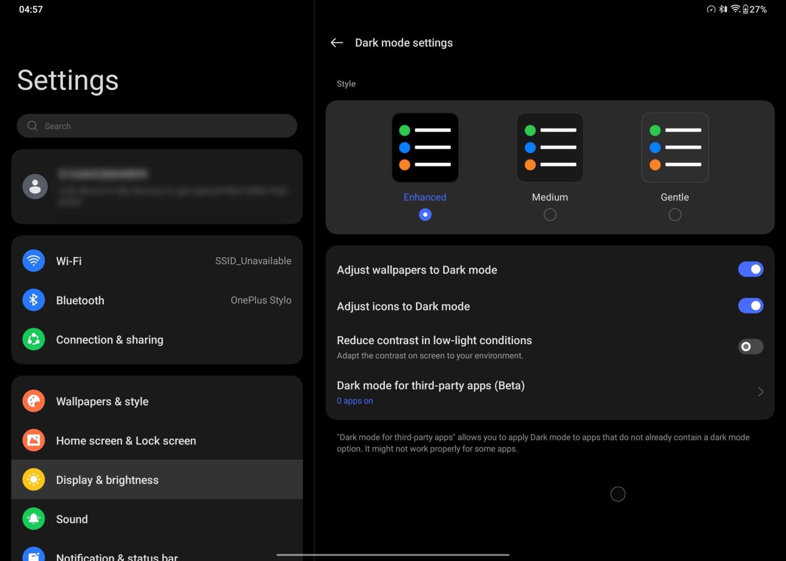 1.-Customize-Dark-Mode-Image-4-1536x1097-1 11 من أفضل النصائح والحيل لـ OnePlus Pad التي يجب أن تعرفها