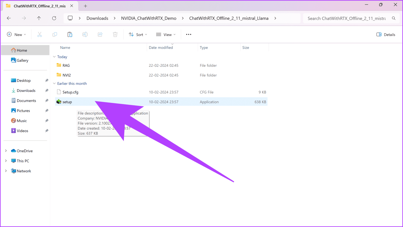 1.-Double-click-on-the-setup-file-to-launch-it-Chat-with-RTX-1536x867-1 كيفية تنزيل واستخدام NVIDIA Chat مع RTX على Windows