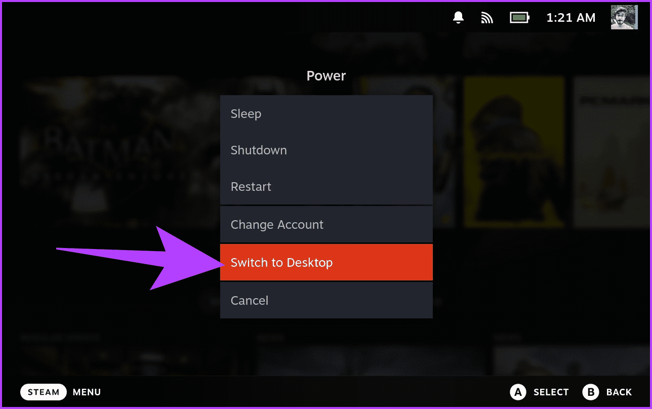 1.1-Switch-to-Desktop كيفية تثبيت EmuDeck على Steam Deck