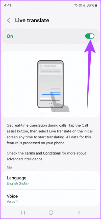 1.4-enable-the-toggle-for-Live-Translate-712x1536-1 11 من أفضل النصائح والحيل لجهاز Samsung Galaxy S24