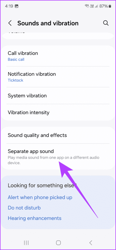 10.2-Separate-app-sound-712x1536-1 11 من أفضل النصائح والحيل لجهاز Samsung Galaxy S24