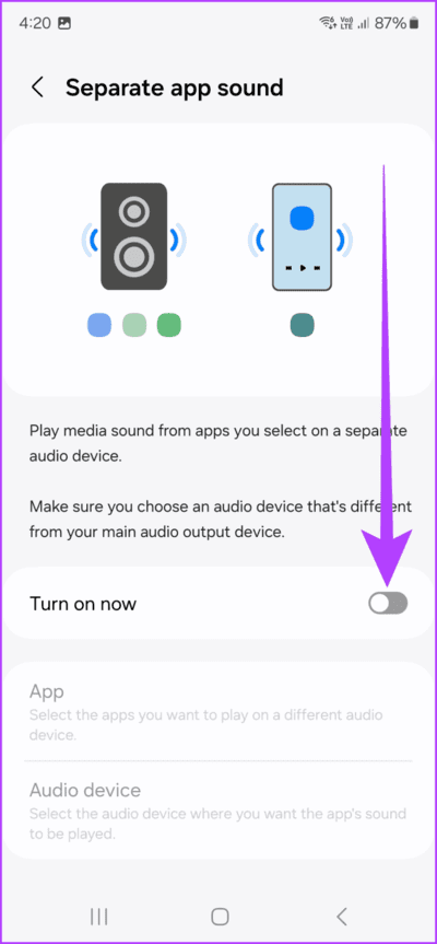10.3-enable-the-toggle-next-to-Turn-on-now-712x1536-1 11 من أفضل النصائح والحيل لجهاز Samsung Galaxy S24
