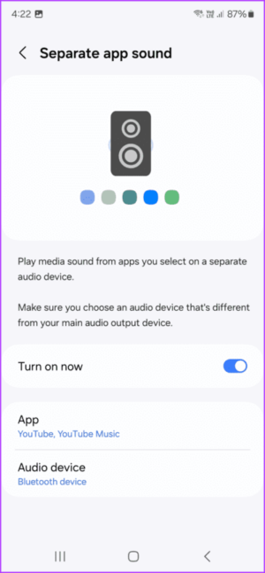 10.7-The-specific-apps-will-output-to-the-assigned-audio-device-only-712x1536-1-e1708963765418 11 من أفضل النصائح والحيل لجهاز Samsung Galaxy S24