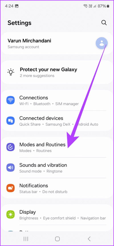 11.1-Modes-head-over-to-Settings-Modes-and-Routines-712x1536-1 11 من أفضل النصائح والحيل لجهاز Samsung Galaxy S24