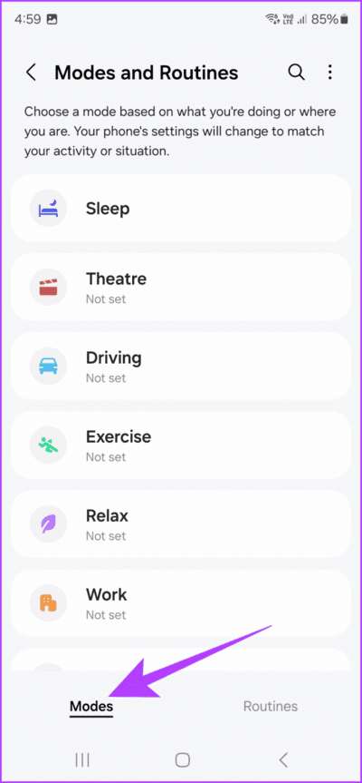 11.2-You-can-now-select-a-mode-from-the-given-options-or-create-a-custom-mode-as-per-your-liking-712x1536-1 11 من أفضل النصائح والحيل لجهاز Samsung Galaxy S24