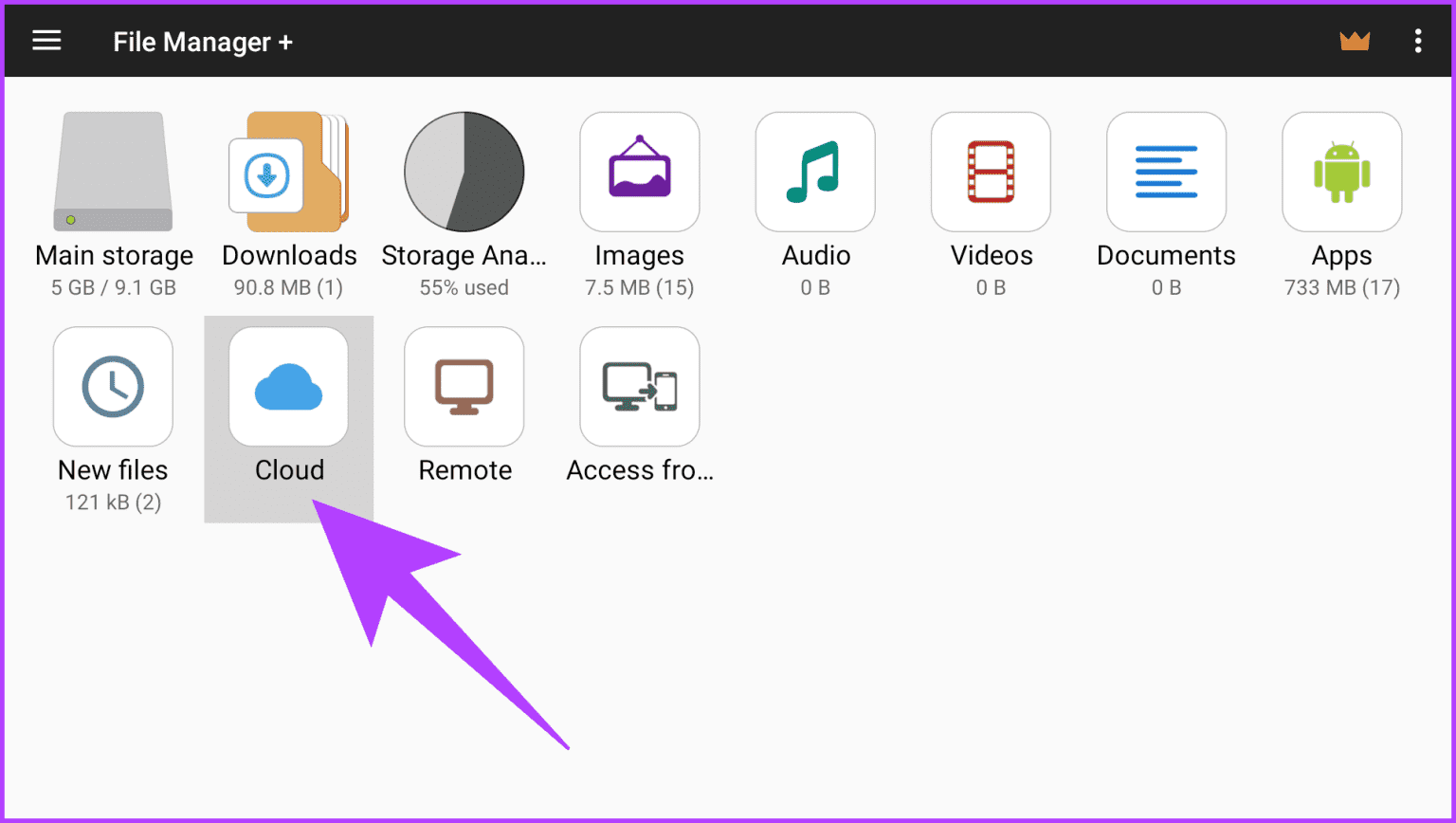 2.1-open-the-File-Manager-app-on-your-Google-TV.-Here-select-Cloud-1536x868-1 كيفية التحميل الجانبي للتطبيقات (APKs) على Google TV أو Android TV