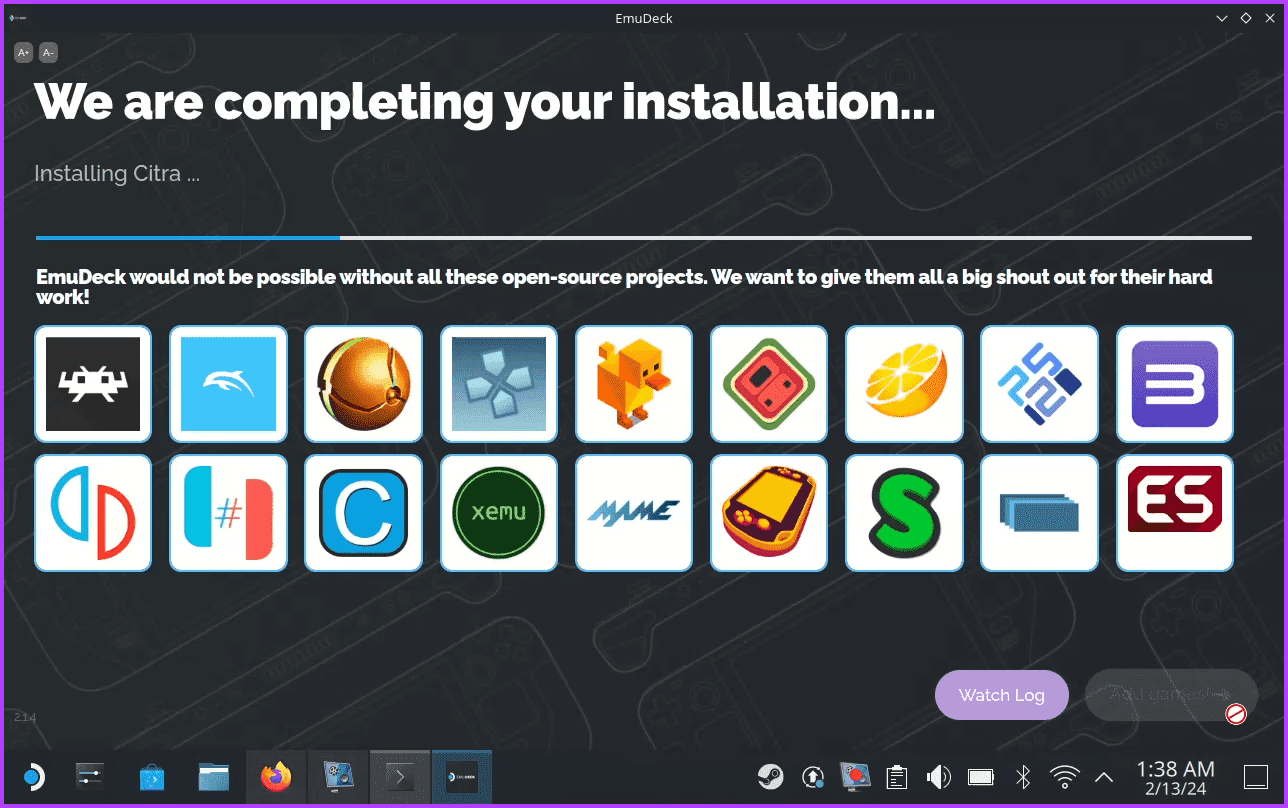 2.10-Once-done-EmuDeck-will-start-installing-all-the-emulators-and-applying-the-set-configurations-to-them كيفية تثبيت EmuDeck على Steam Deck