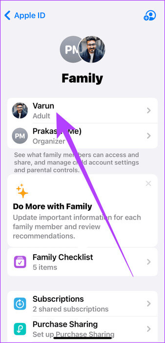 2.3-choose-the-family-member-you-want-to-remove-494x1024-1 6 طرق لإصلاح عدم عمل Apple Music Family Sharing على iPhone