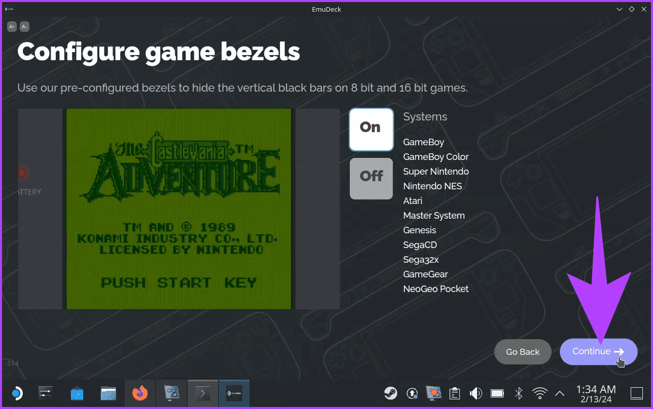 2.7-EmuDeck-also-offers-the-option-to-use-pre-configured-bezels-for-specific-emulators كيفية تثبيت EmuDeck على Steam Deck