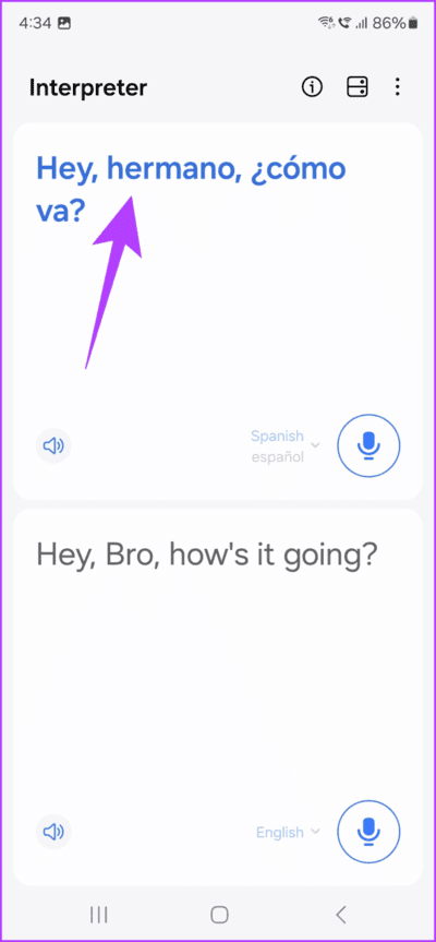 2.8-The-Galaxy-S24-Ultra-will-seamlessly-translate-your-voice-into-the-language-you-selected-712x1536-1 11 من أفضل النصائح والحيل لجهاز Samsung Galaxy S24