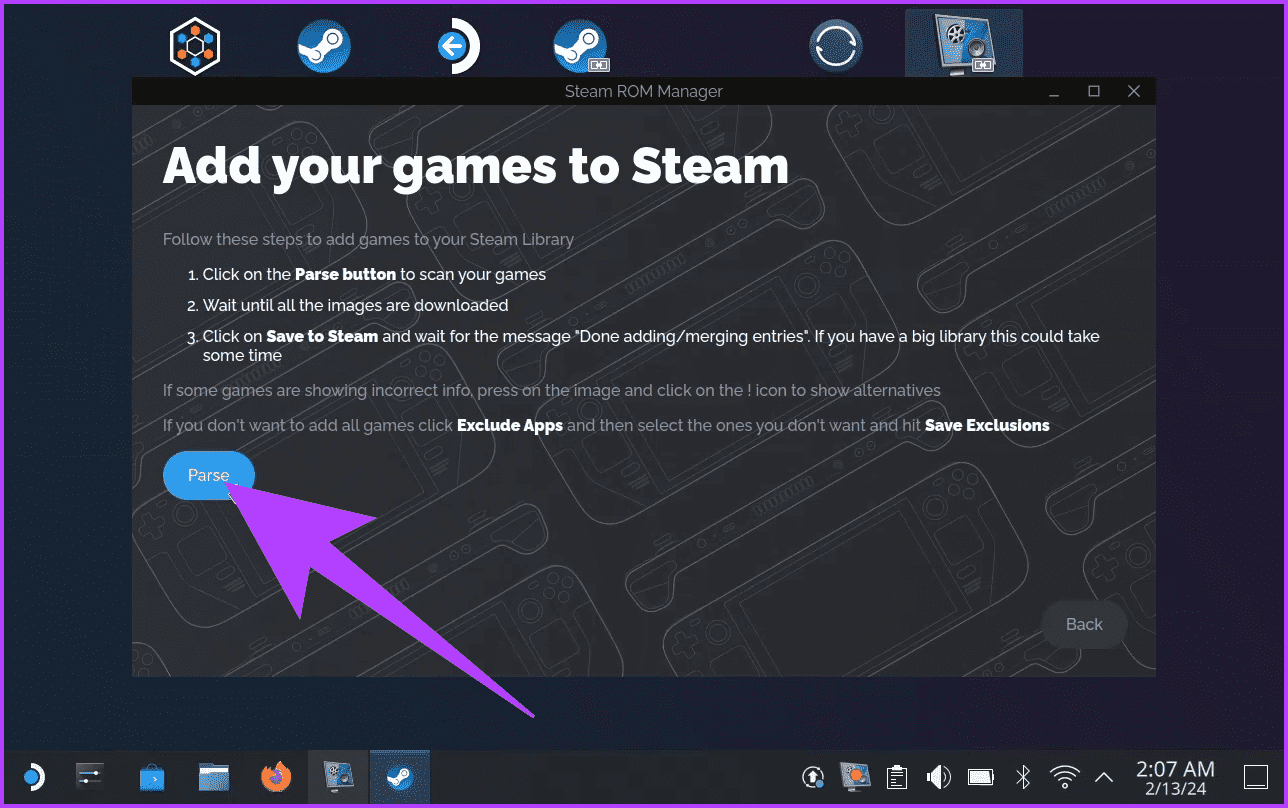 3.3-Now-click-on-Parse كيفية تثبيت EmuDeck على Steam Deck