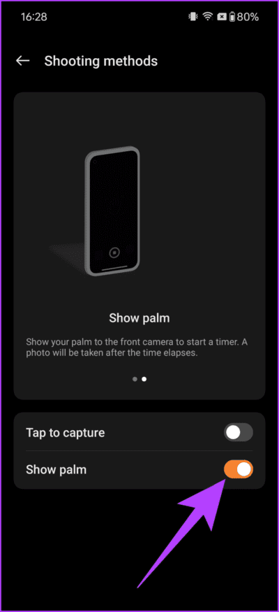 3.4-enable-the-toggle-next-to-Show-palm-702x1536-1 أفضل 7 نصائح وحيل لكاميرا OnePlus 12