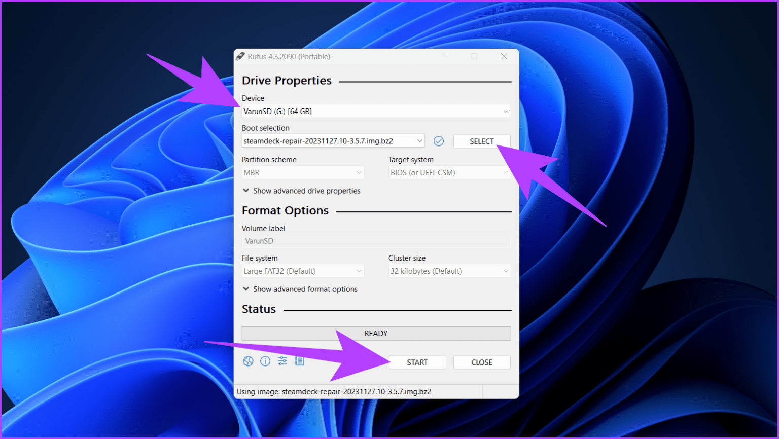 4.-Configure-your-installation-media-and-select-boot-drive-1536x866-1 كيفية إعادة ضبط جهاز Steam Deck إلى إعدادات المصنع: دليل كامل
