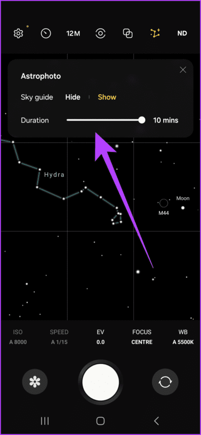 4.4-adjust-the-duration-of-the-shot-from-four-minutes-to-ten-minutes.-Additionally-you-can-even-set-the-camera-app-to-show-the-star-trails-based-on-your-location-712x1536-1 أفضل 7 نصائح وحيل لكاميرا Samsung Galaxy S24 Ultra