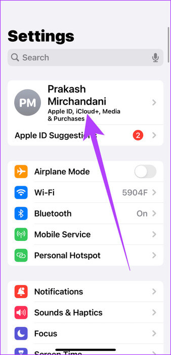 5.1-Open-Settings-on-your-iPhone-and-tap-on-your-Apple-ID-494x1024-1 6 طرق لإصلاح عدم عمل Apple Music Family Sharing على iPhone