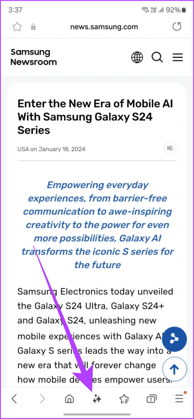 5.1-tap-on-the-Generative-AI-option-in-the-bottom-bar-712x1536-1 11 من أفضل النصائح والحيل لجهاز Samsung Galaxy S24