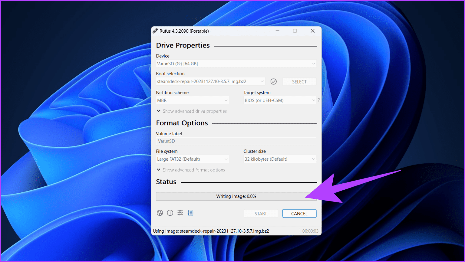 6.-Rufus-will-now-start-to-create-your-bootable-USB-drive-for-SteamOS-1536x866-1 كيفية إعادة ضبط جهاز Steam Deck إلى إعدادات المصنع: دليل كامل