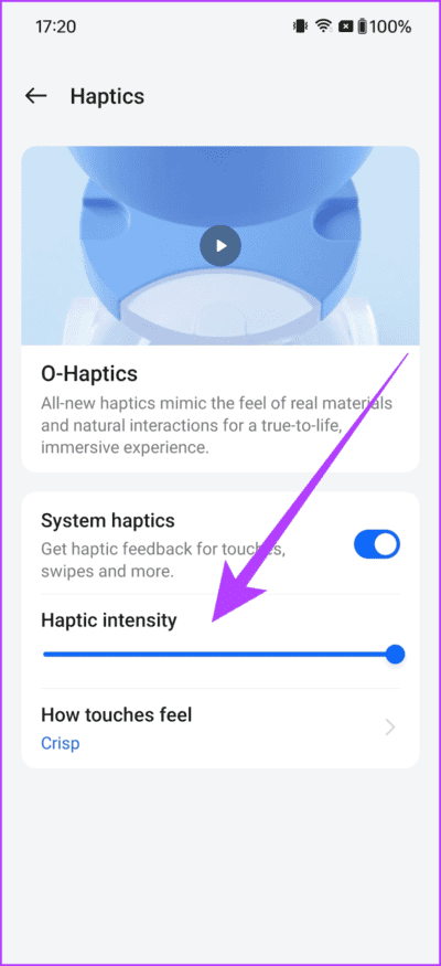 7.1-you-can-customize-the-Haptic-intensity-702x1536-1 أفضل 12 نصيحة وحيل وإعدادات لـ OnePlus 12 يجب أن تعرفها