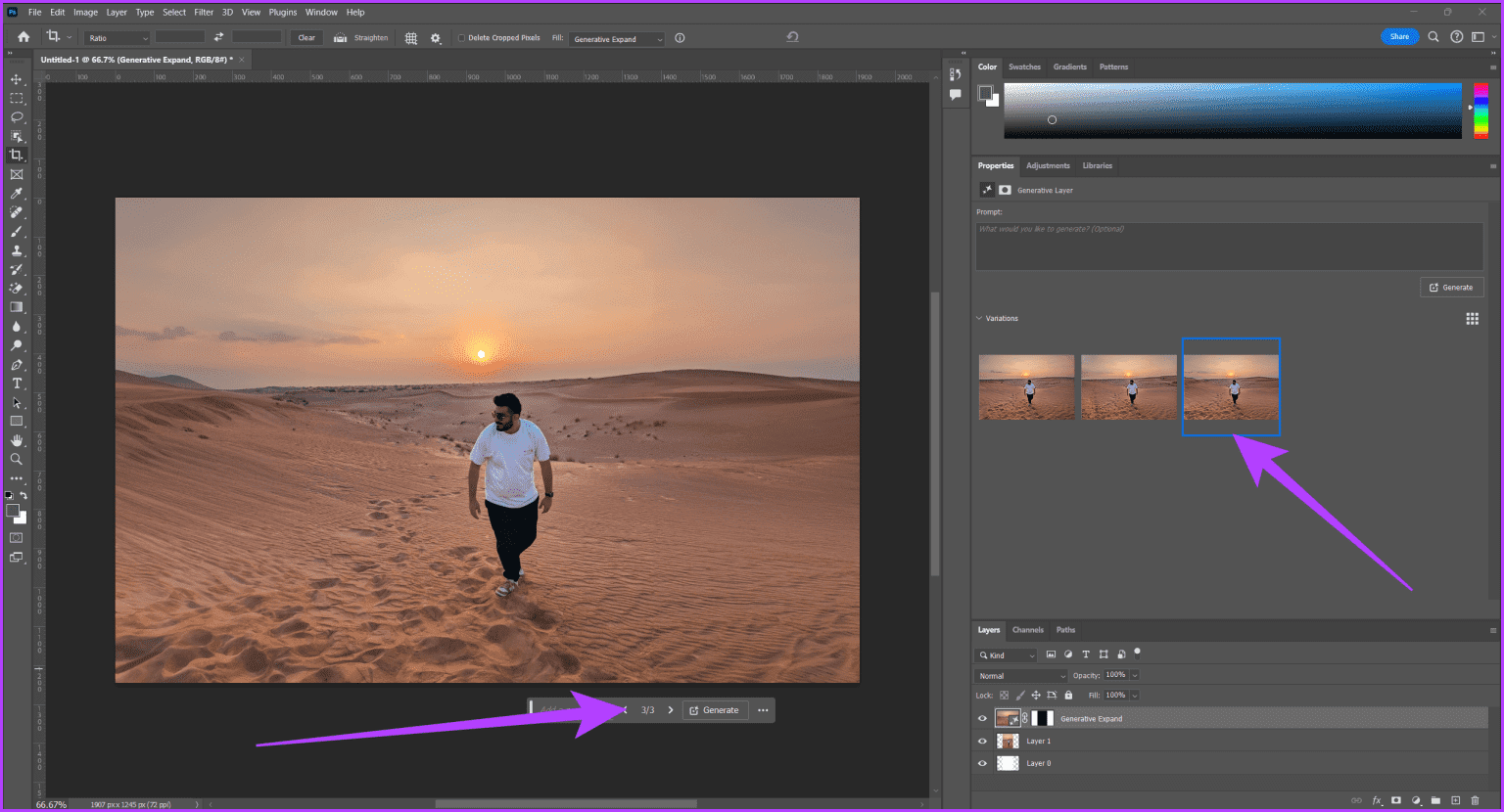 8.-Based-on-your-image-Photoshop-will-generate-and-expand-the-background-Extend-Images-or-Background-in-Adobe-Photoshop-1536x830-1 3 طرق لتوسيع الصور (أو الخلفية) في Adobe Photoshop