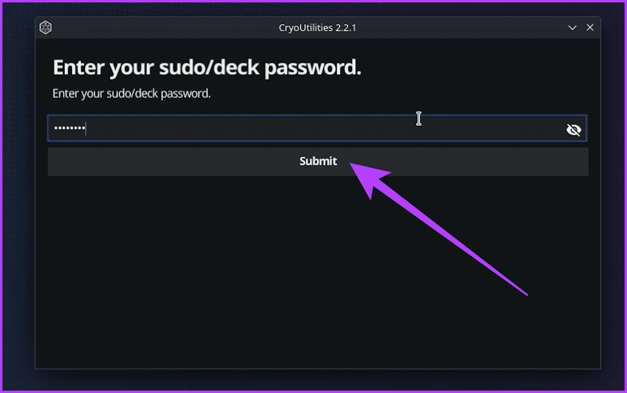 8.-enter-your-password-in-the-window-that-pops-up كيفية تحسين أداء الألعاب في Steam Deck