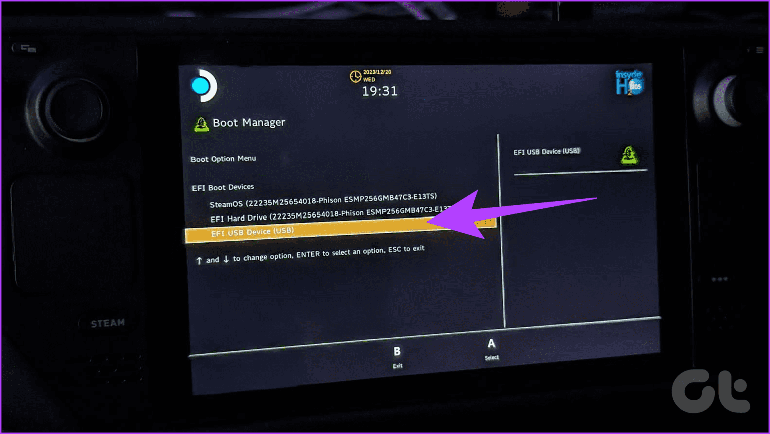 8.-youll-be-booted-into-the-Boot-Manager-1536x866-1 كيفية إعادة ضبط جهاز Steam Deck إلى إعدادات المصنع: دليل كامل