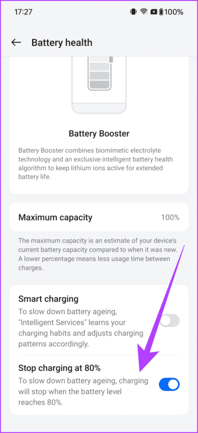 8.2-an-option-to-limit-the-charging-at-80-702x1536-1 أفضل 12 نصيحة وحيل وإعدادات لـ OnePlus 12 يجب أن تعرفها