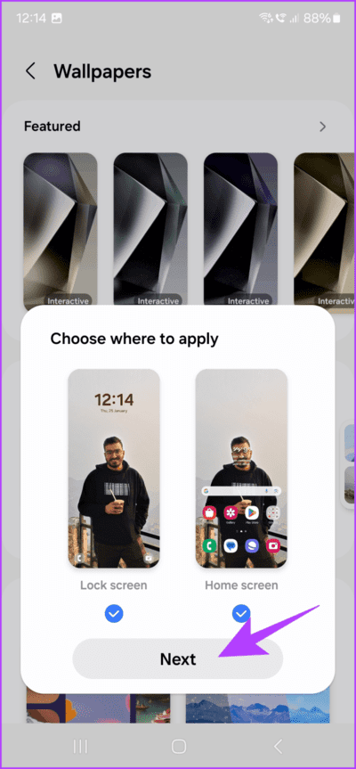 9.5-Choose-whether-to-apply-the-wallpaper-to-the-lockscreen-homescreen-or-both-and-then-tap-on-Next-712x1536-1 11 من أفضل النصائح والحيل لجهاز Samsung Galaxy S24