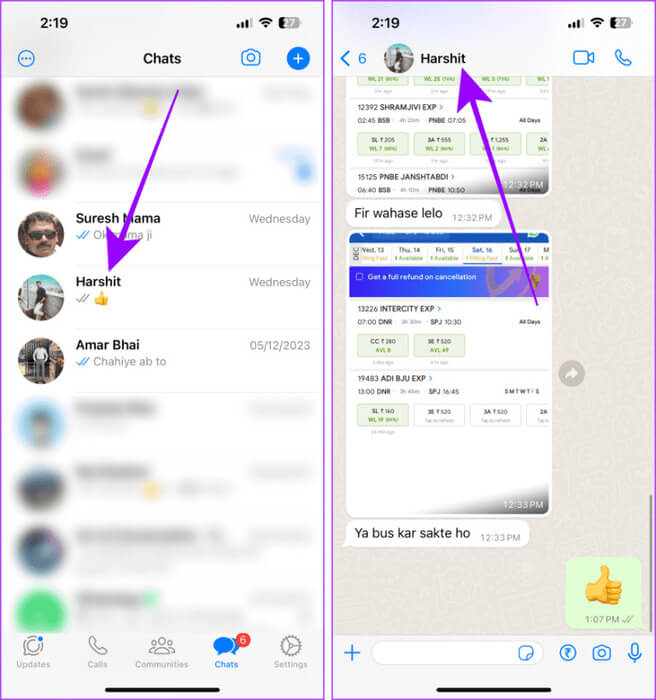 A-WhatsApp-Chat-on-iPhone-768x820-1 كيفية حفظ صور/فيديوهات WhatsApp في المعرض على iPhone وAndroid وWeb