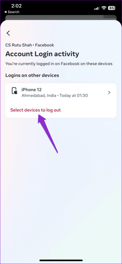 Account-Login-Activity-on-Messenger أفضل 7 إصلاحات لعدم فتح الروابط في Facebook Messenger على Android وiPhone