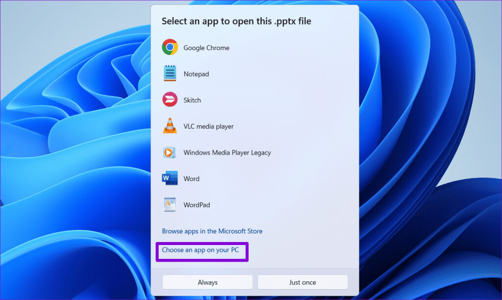 Add-Program-From-Open-With-List-on-Windows-1024x611-1 كيفية إضافة أو إزالة البرامج من قائمة "فتح باستخدام" في Windows