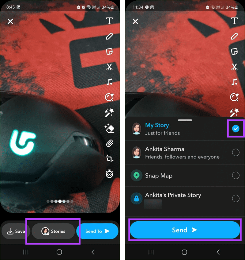 Add-Snap-to-Story كيفية إرسال Snap للجميع مرة واحدة على Snapchat
