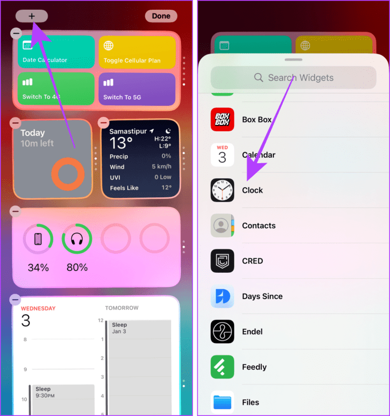 Add-Widgets-to-Todays-View-on-iPhone 4 طرق لإضافة وتخصيص الساعة على شاشة قفل iPhone