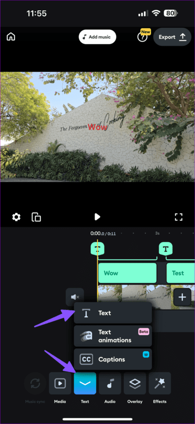 Add-text-to-videos-on-iPhone-21-709x1536-1 أفضل 4 طرق لإضافة نص إلى مقاطع الفيديو على iPhone