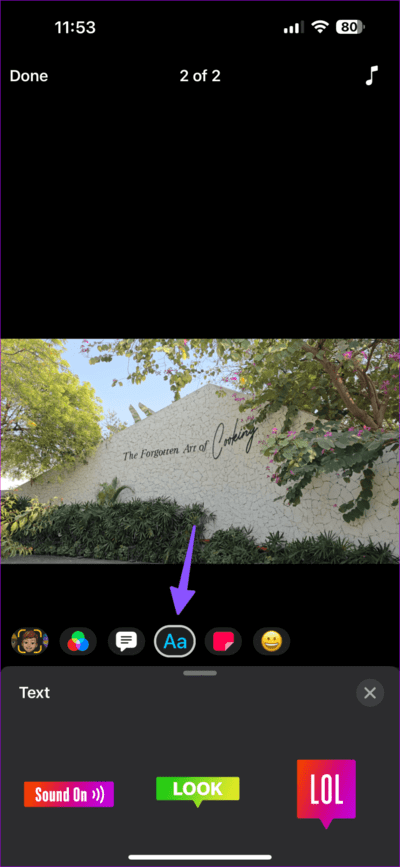 Add-text-to-videos-on-iPhone-4-709x1536-1 أفضل 4 طرق لإضافة نص إلى مقاطع الفيديو على iPhone