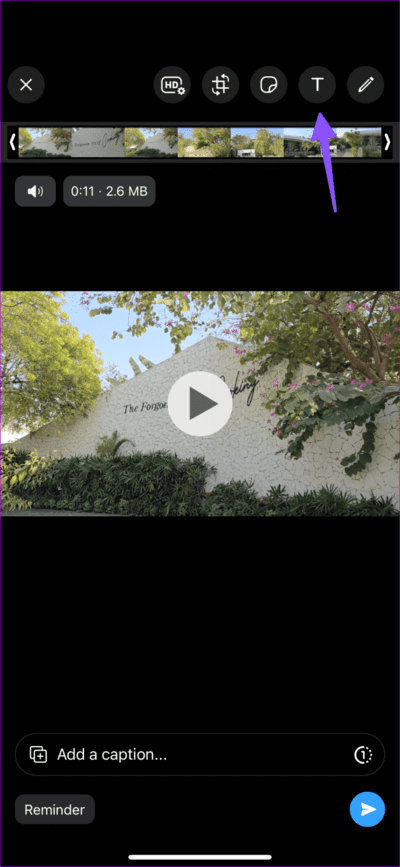 Add-text-to-videos-on-iPhone-9-709x1536-1 أفضل 4 طرق لإضافة نص إلى مقاطع الفيديو على iPhone