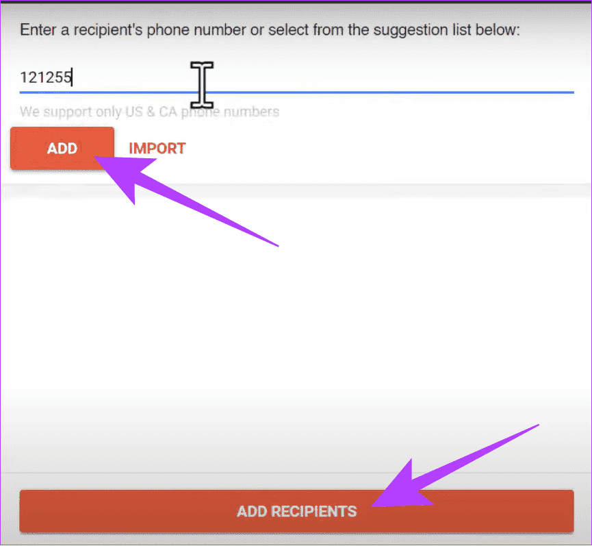 Add-the-recipients كيفية إعادة توجيه البريد الإلكتروني إلى هاتفك كنص باستخدام Gmail وOutlook