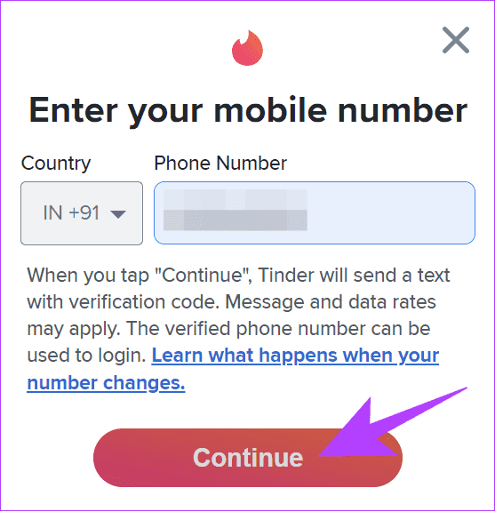 Add-your-phone-number-and-then-hit-Continue كيفية العودة إلى Tinder بعد الحظر